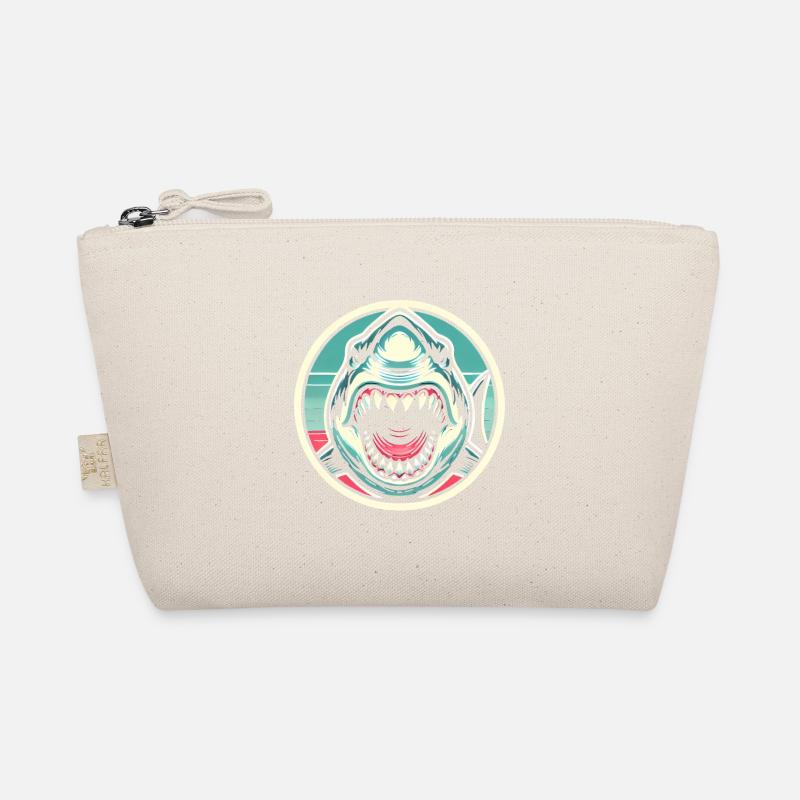 Fearsome Shark Bite Illustration Organic Pouch
