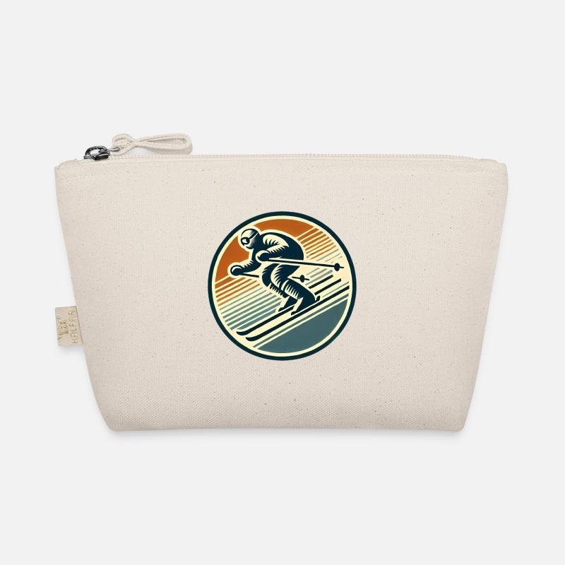 Conception de badge de ski rétro Trousse biologique