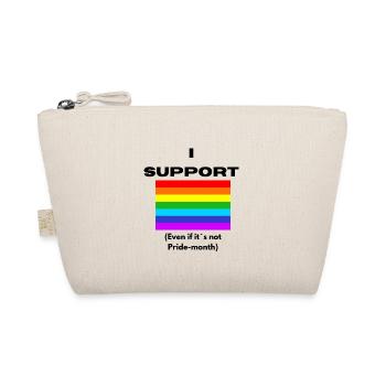I support LGBTQ+ even if it ́s not Pride Month - Organic Pouch - nature - Front