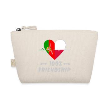 Portugal und Polen 100% Freundschaft - Bio-Täschchen - Natur - Vorne