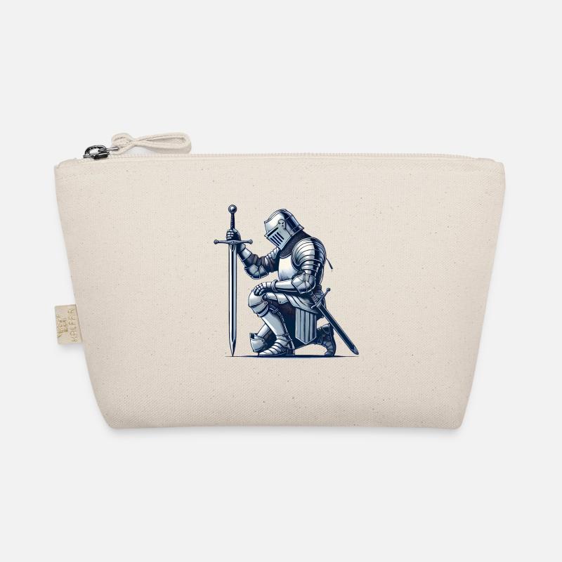 Kneeling Medieval Knight Illustration Organic Pouch