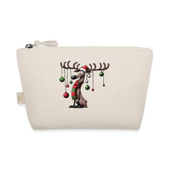 Elch Weihnachten Weihnachtsbaum Weihnachtsgeschenk - Bio-Täschchen - Natur - Vorne