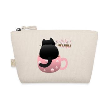 cute black cat meowing - Organic Pouch - nature - Front