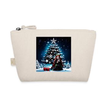 Christmas elf with kitten. - Organic Pouch - nature - Front