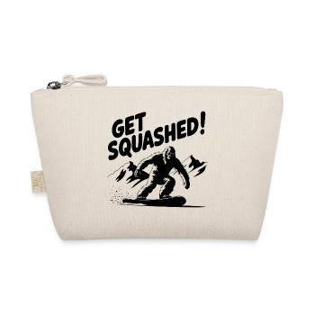 Bigfoot Snowboarder Snowboarding Winter Sports - Organic Pouch - nature - Front