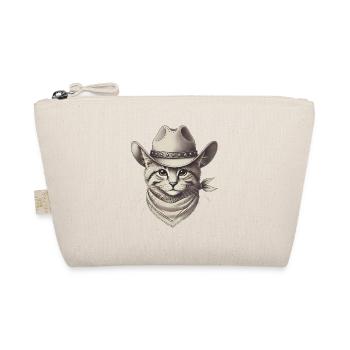 Cowboy Cat Illustration Design - Organic Pouch - nature - Front