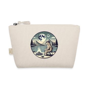 Bear Camping by the Lake at Night - Organic Pouch - nature - Front