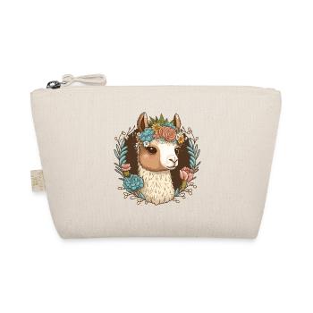 A Llamas Floral Elegance: Cute Illustration with F - Organic Pouch - nature - Front