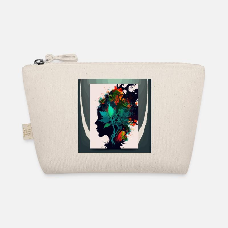 Cool Weed Head: A Psychedelic and Abstract Artwork Organic Pouch