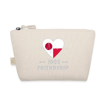 Japan and Poland 100% friendship - Organic Pouch - nature - Front
