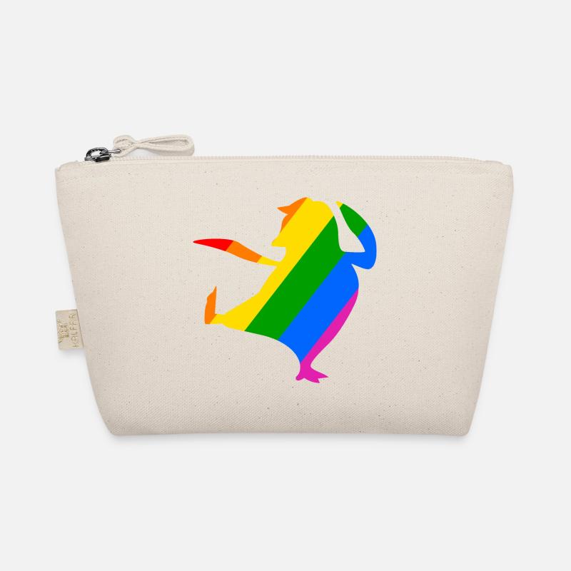 Regenbogen Pinguin macht Karate Bio-Täschchen