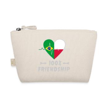 Brasilien und Polen 100% Freundschaft - Bio-Täschchen - Natur - Vorne