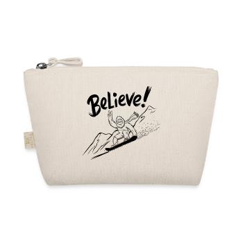 Sasquatch Bigfoot Snowboard Snowboarder - Organic Pouch - nature - Front