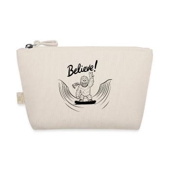 Sasquatch Bigfoot Snowboard Snowboarder - Organic Pouch - nature - Front