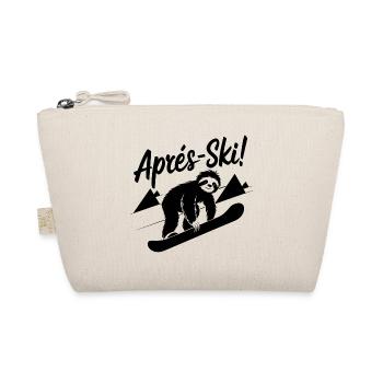 Sloth Faultier Snowboard Apres Ski - Bio-Täschchen - Natur - Vorne