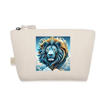 Abstract Portrait of a Lion in the Clouds - Organic Pouch - nature - Front