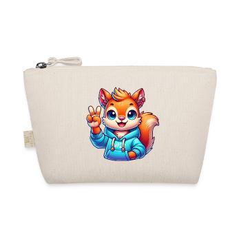 Écureuil de dessin animé paisible en sweat à capuche - Trousse biologique - nature - Devant
