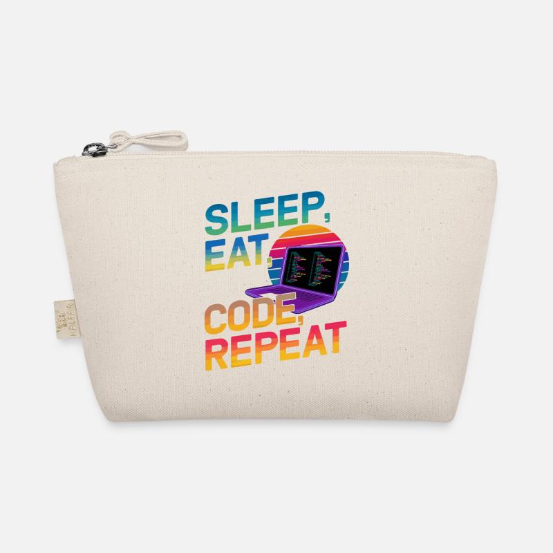 Sleep Eat Code Repeat Gift For Coder Organic Pouch