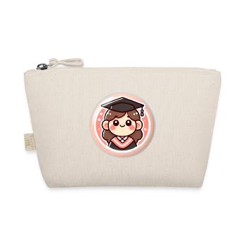 Graduation Cartoon Badge Design - Organic Pouch - nature - Front