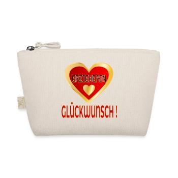 GLÜCKWUNSCH ERZIEHERIN HERZ - Bio-Täschchen - Natur - Vorne