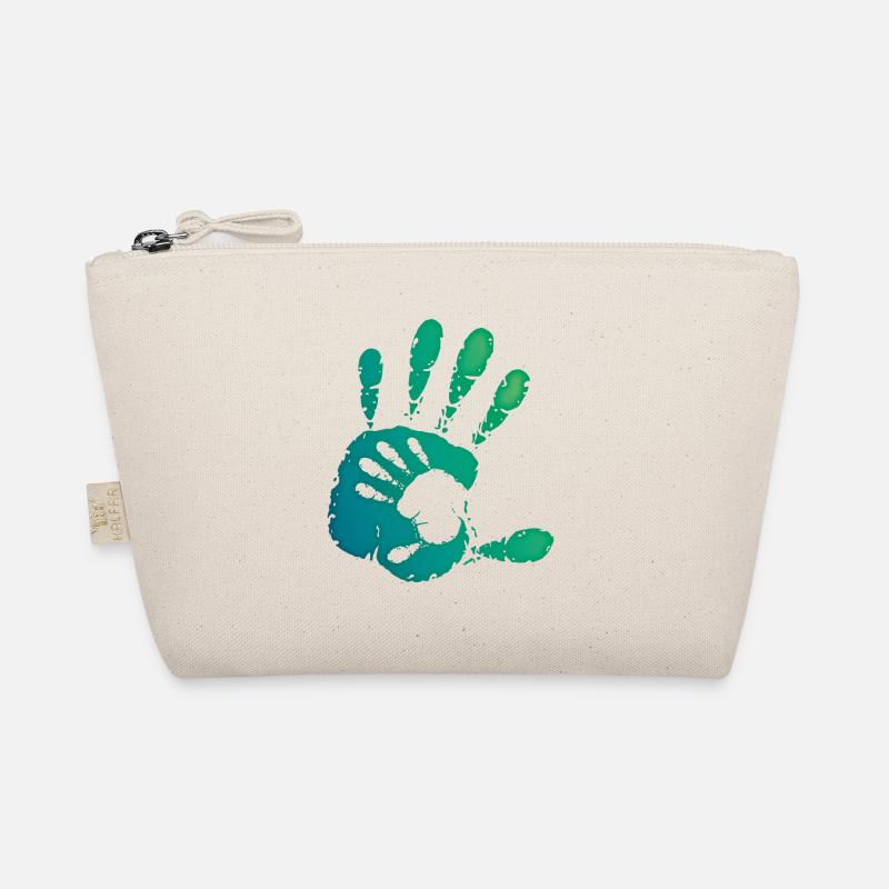 HANDS - TURQUOISE - Organic Pouch - nature
