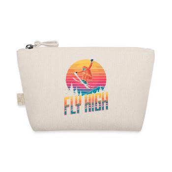 Sunset Snowboarder Artistic Design - Organic Pouch - nature - Front