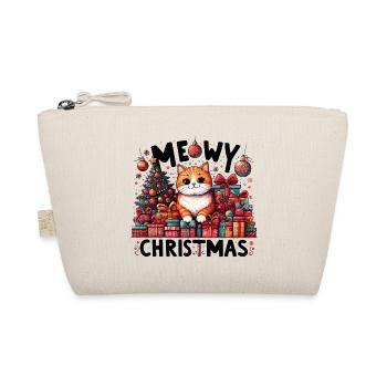 Miaou Noël chat Orange drôle cadeau - Trousse biologique - nature - Devant