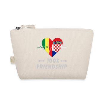 Senegal und Kroatien 100% Freundschaft - Bio-Täschchen - Natur - Vorne