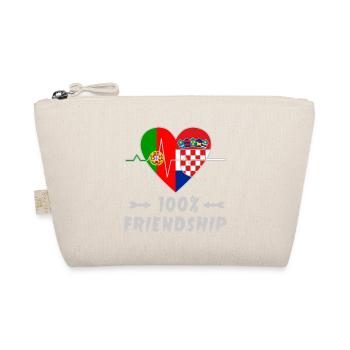 Portugal and Croatia 100% friendship - Organic Pouch - nature - Front