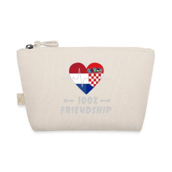Netherlands and Croatia 100% friendship - Organic Pouch - nature - Front