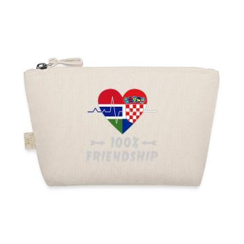 Gambia und Kroatien 100% Freundschaft - Bio-Täschchen - Natur - Vorne