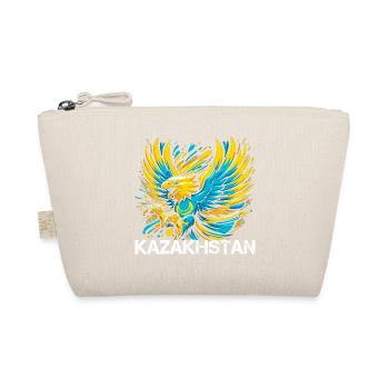 Kasachstan Adler Flagge Fahne cool Geschenk - Bio-Täschchen - Natur - Vorne