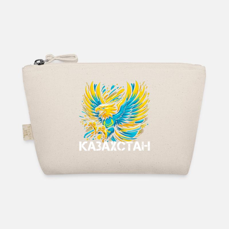 Kazakhstan Aigle Drapeau Drapeau Cyrillique Cadeau Trousse biologique
