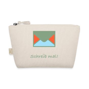 Briefumschlag mit den Schriftzug schreib mal! - Bio-Täschchen - Natur - Vorne