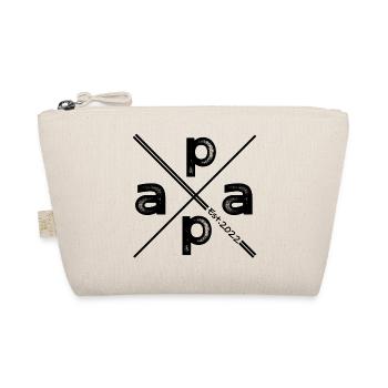 Papa Established 2022 – Vintage Gift Design - Organic Pouch - nature - Front