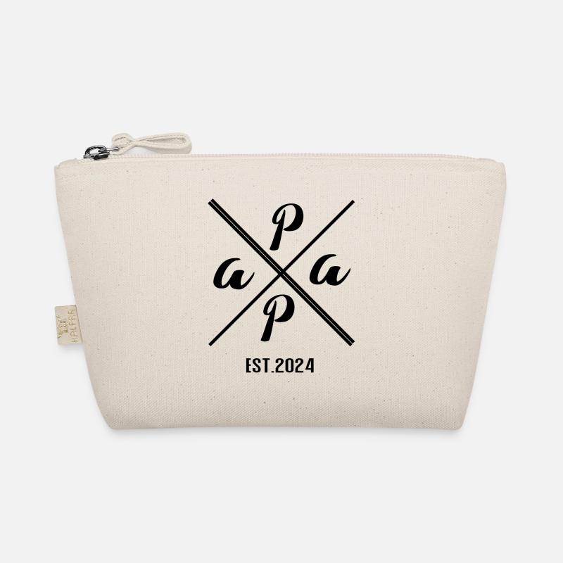 Papa Established 2024 – Minimalist Geschenk Design Bio-Täschchen