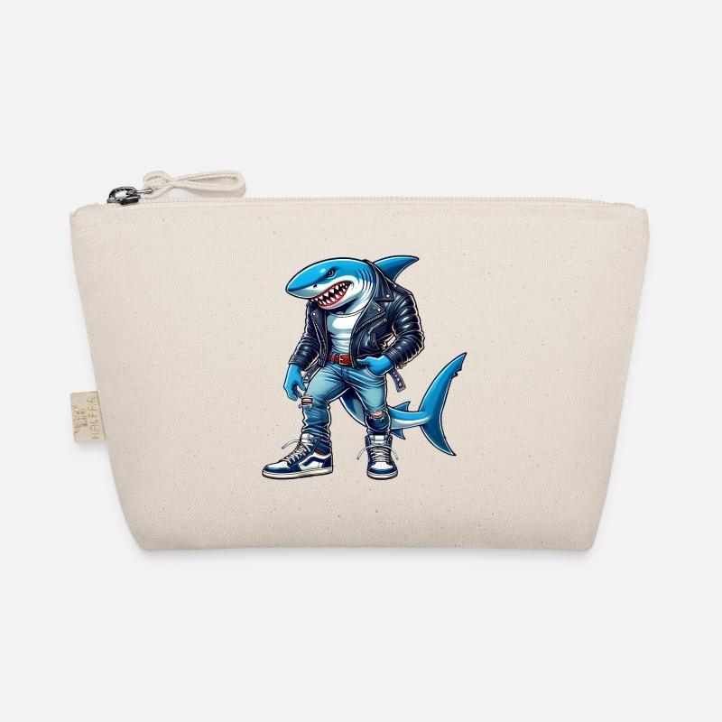 Cool Shark dans un design de veste en cuir Trousse biologique