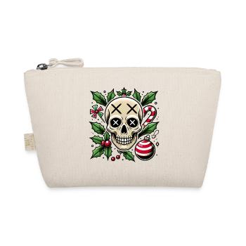 Crâne festif avec des éléments de Noël - Trousse biologique - nature - Devant