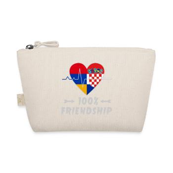 Armenien und Kroatien 100% Freundschaft - Bio-Täschchen - Natur - Vorne