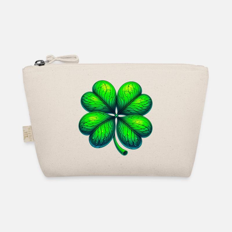 Vierblättriges Kleeblatt Bio-Täschchen