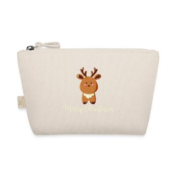 Renne pour Noël - Joyeux Noël - Crème - Trousse biologique - nature - Devant