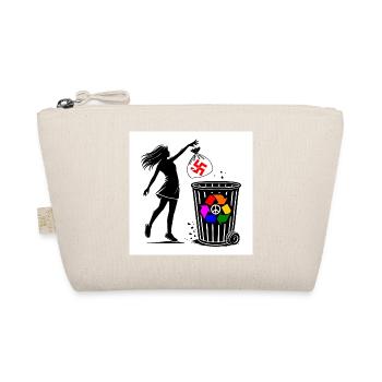 FCK NZS - Against the Right - keep your environment clean - Organic Pouch - nature - Front