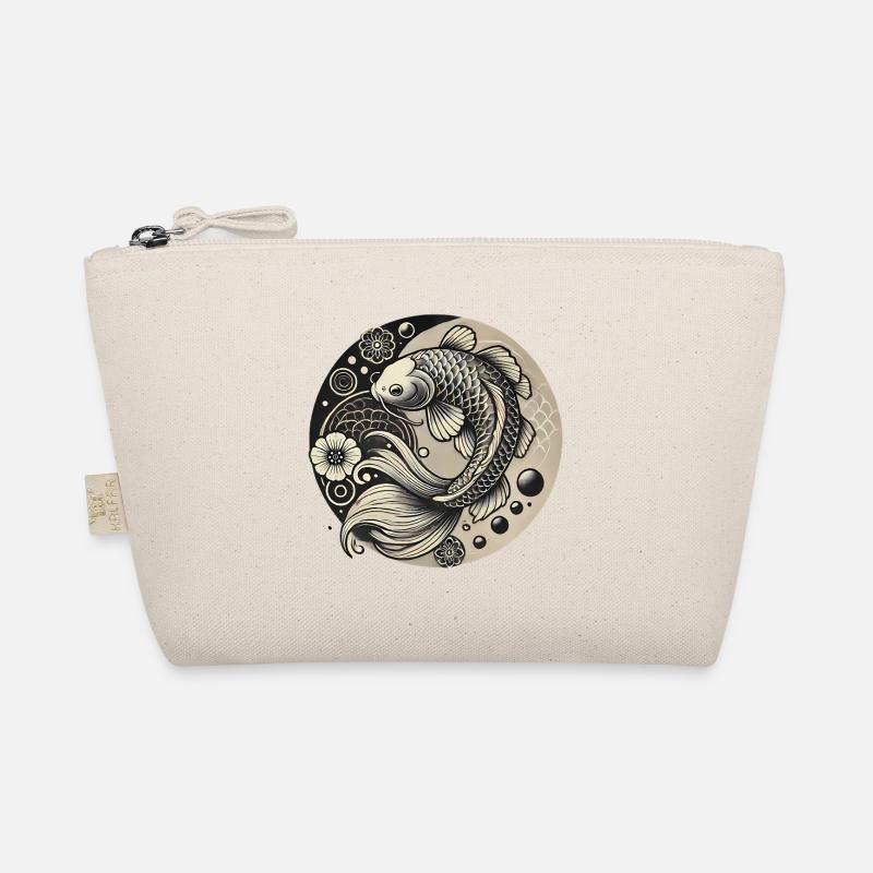 Koi Fisch Harmonie Design - Bio-Täschchen - Natur