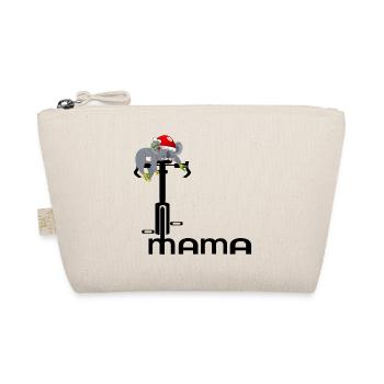 WEIHNACHTEN MAMA FAHRRADFAHRERIN - Bio-Täschchen - Natur - Vorne