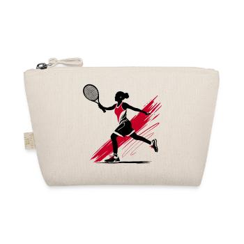 Silhouette de joueur de tennis de tennis, rouge-noir - Trousse biologique - nature - Devant