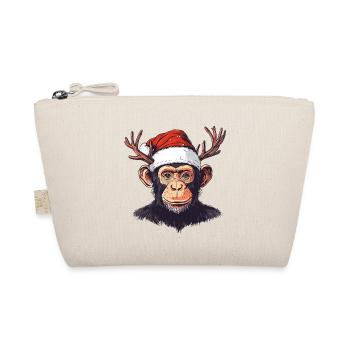 Singe avec chapeau de Noël et bois de Noël - Trousse biologique - nature - Devant