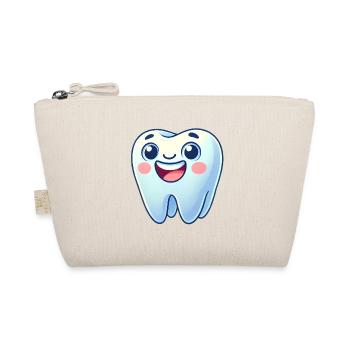 Smiling Tooth Cartoon Design - Organic Pouch - nature - Front