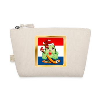 Weihnachtsgeschenke Avocado Eishockeyspieler - Bio-Täschchen - Natur - Vorne