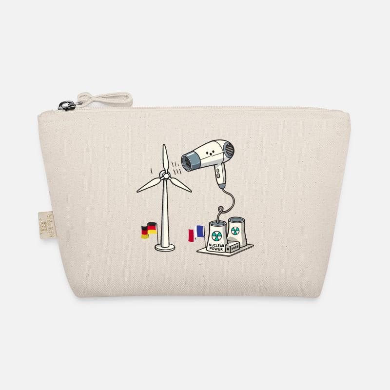 Wind Power vs Nuclear Power Funny Satire Organic Pouch