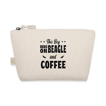 This boy beagle coffee design - Organic Pouch - nature - Front